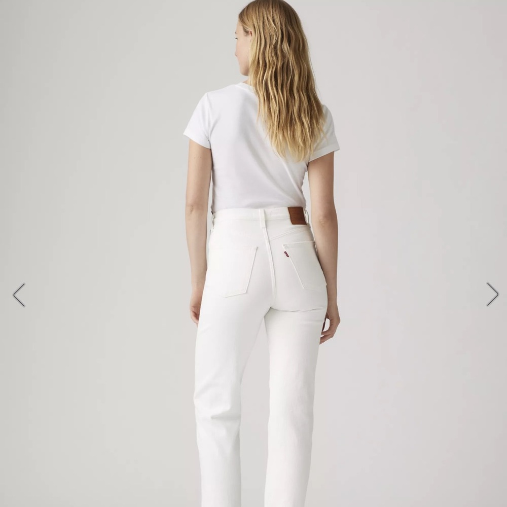 Levi’s Ribcage Straight White Jeans